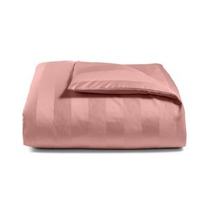 Charter Club Damask Stripe Supima Cotton 550-Thread Count Duvet Cover TWIN Poppy